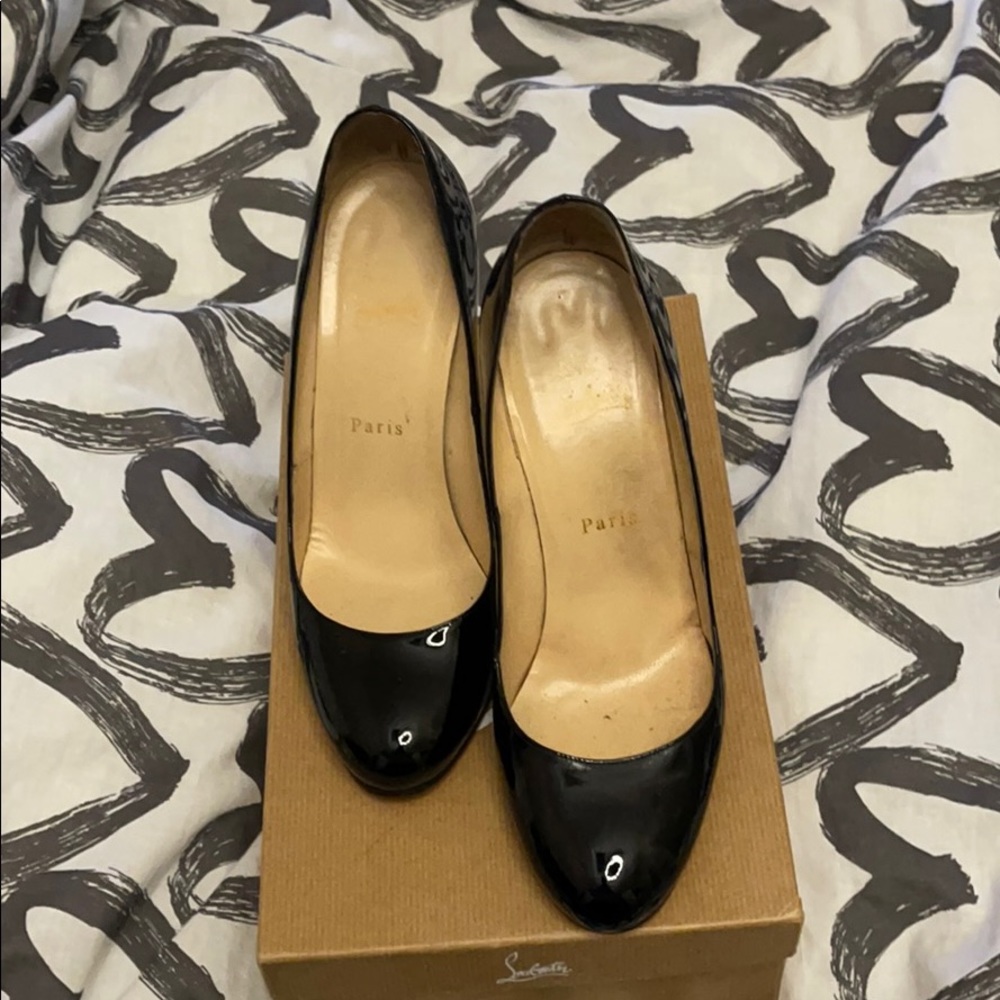 Christian Louboutin Black Patent Leather Pumps